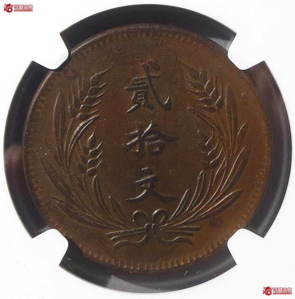 NGC-AU53BN民国八年双旗二十文